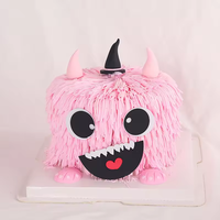 Usine en gros ins petit diable monstre halloween décoration fournitures joyeux anniversaire gâteau toppers ensembles