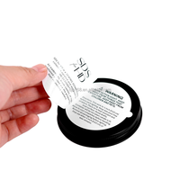 Autocollants d'instructions pharmaceutiques multilingues sur plusieurs pages, personnalisés pour bougies parfumées, avec livret d'informations étendu et étiquette.