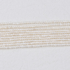 Perles de riz en forme de bouton d'eau douce naturelles de 2 à 2,5 mm, forte luminosité, perles dispersées, petits matériaux de bricolage en gros - Product Image 3