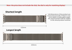 Boucle magnétique de parachute de luxe bande métallique en acier inoxydable Compatible pour Apple Ultra <span class=keywords><strong>2</strong></span>/1 S10 9 ligne épaisse boucle milanaise intelligente - Product Image 3
