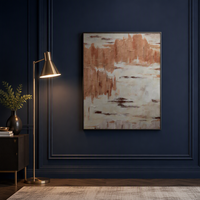 Décoration murale pour la maison, peinture sur toile abstraite moderne, peinte à la main, tons terreux, peinture en relief 3D faite à la main