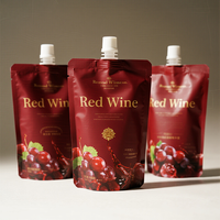 Sacs à bec de sécurité de qualité alimentaire avec impression personnalisée Pochettes à bec verseur Sacs à café liquide pour jus de fruits Sac à vin d'emballage liquide