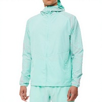 Veste coupe-vent sportive d'hiver pour homme, à capuche, fine, zippée, respirante, imperméable, écologique, séchage rapide, pour la randonnée en plein air