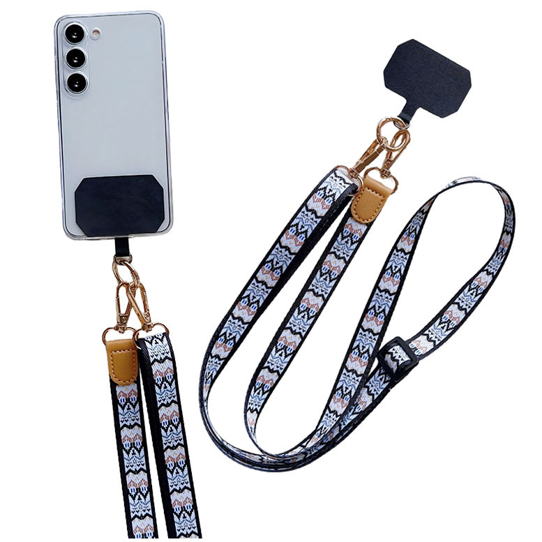 Factory Polyester Sublimation Leather Keychain Lanyard