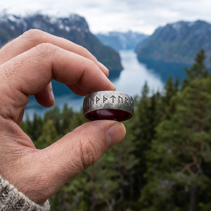 Viching Souvenir anello in acciaio inossidabile anello da uomo vichinga anello runico Norse <span class=keywords><strong>gioielli</strong></span> <span class=keywords><strong>vichinghi</strong></span> - Product Image 2