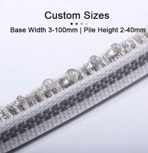 רצועת מזג אוויר מצמר, חלון מברשת איטום הפשטה דלתות אלומיניום ואקססוריז חלונות - Product Image 6