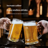 Verre à bière conique en plastique de qualité alimentaire avec poignée – Tasse à bière pression, verre à vin, gobelet à jus – Design moderne et minimaliste, personnalisable
