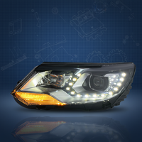 Conjunto de Faros Delanteros para VW Tiguan 5N2 2013-2015, MK1 Facelift, Forma de U, DRL, Lente de Proyector Bi-LED, Sistema CANBUS Sin Errores, EE. UU.