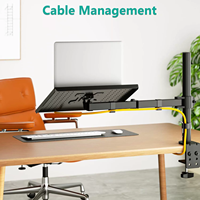 Support de moniteur double LCD réglable, bras de fixation, support d'ordinateur portable, support de rehausseur pour ordinateur portable, nouveau pour la maison et le bureau