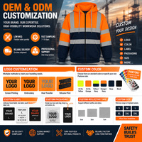 Vêtements de travail haute visibilité réfléchissants pour temps froid, logo personnalisé, sécurité, chemin de fer, mines, industrie électrique, sweat-shirt de travail haute visibilité