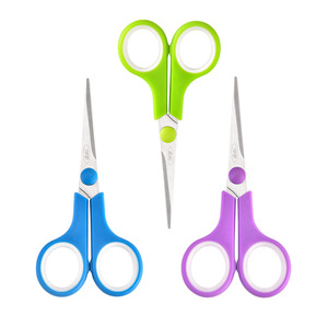 Tijeras para manualidades Deli Kids, 13,8 cm, mango de plástico de acero inoxidable, herramientas de corte para estudiantes, para proyectos de arte escolares - Product Image 5