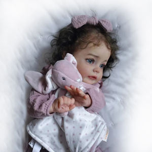 R & B 55Cm el-detaylı boyama Suesue görünür damarlar ile gerçekçi silikon yeniden doğmuş bebek kız bebekler gerçekçi cilt - Product Image 1