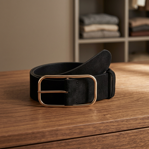 Ceinture en cuir suédé Velvet Touch, marque privée, fournisseur en gros d'Inde, Divine International - Product Image 1