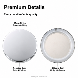 Couvercles plats en métal <span class=keywords><strong>argent</strong></span>é électroplaqué pour pots à bougies en verre, 80mm, 83mm, 90mm, 99mm, vente en gros - Product Image 4