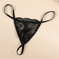 Sous-vêtements pour hommes respirants à motif floral érotique, string taille basse sans couture en tricot, avec fesses apparentes, sexy et confortables
