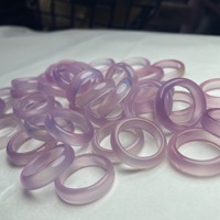Nouvel arrivage Bague calcédoine rose Bagues en agate rose Accessoires de bijoux faits main Bague en jade naturel pour femmes Logo personnalisé 5g 1