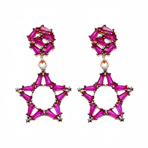Dangle Push <b>Back</b> Baguette Stone <b>Earrings</b> Wholesale Handmade 925 Sterling Silver Jewelry - Product Image 2