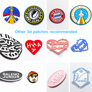 맞춤형 로고 의류 PVC 고무 패치 라벨 태그 열 전달 옷에 대한 3D 소프트 패치 - Product Image 6