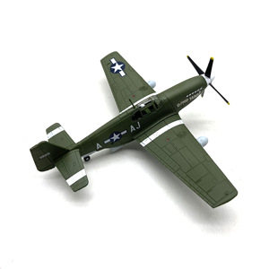 Modèle d'<span class=keywords><strong>avion</strong></span> de chasse P-51 Mustang de la Seconde Guerre mondiale à l'échelle 1/72 en métal moulé sous pression pour collection - Product Image 2