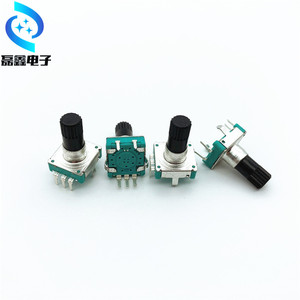 Codificador Rotatorio H EC11-15 con Perilla de Plástico Moleteada, Sin Interruptor, 5 Pines Terminales - Product Image 5