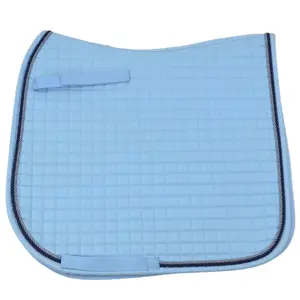 Professional Equestrian Factory Supply High Quality Light Blue Dressage Cob Saddle Pad Wholesale Numnahs