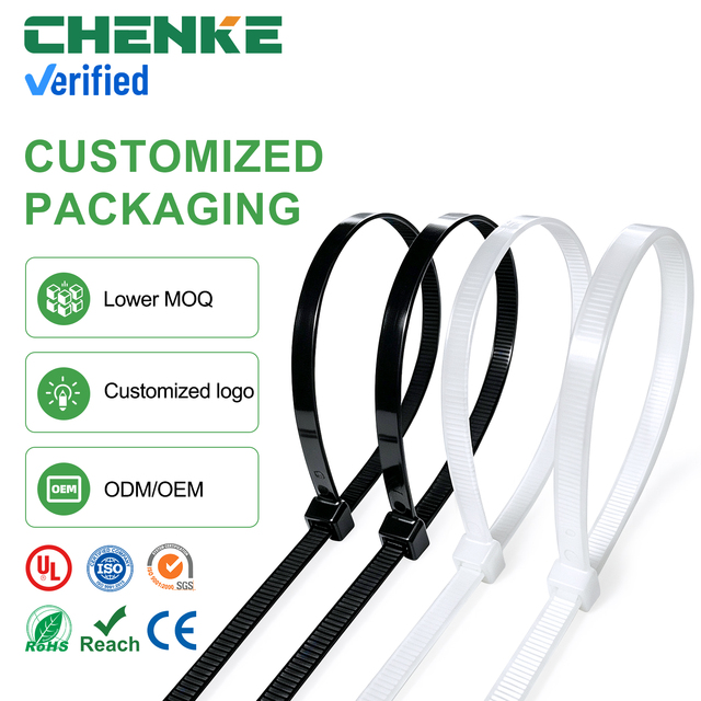 Chenke 3.6x180mm Self-Locking Nylon 66 Cable Ties High Quality UV Resistant Wire Ties Zip Ties with Strong Tensile Strength