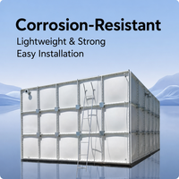 Réservoir d'eau en PRV sur mesure Angel Thriving - Réservoir sous pression en fibre de verre GRP de haute qualité pour stockage d'eau potable, personnalisable