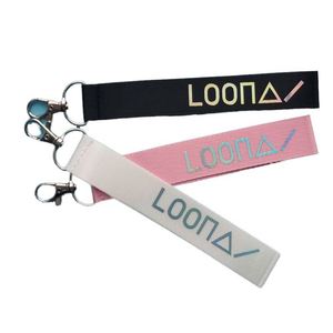 New Custom Logo Lightweight Multi-Purpose Wristlet Keychain Thick Cotton Canvas Silk Screen Printing Alloy Metal <b>Key</b> Tags - Product Image 1