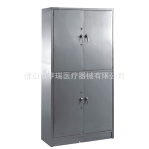 Armario de Hospital de Acero Inoxidable, Doble Puerta, Construcción Metálica, Diseño Industrial Duradero, Montaje en Suelo - Product Image 1