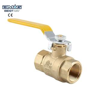 BMAG CE certifié NPT BSP vanne à gaz haute température 1/2 \ "3/4 \" 1 \ "poignée papillon jaune laiton vanne à boisseau sphérique manuel OEM - Product Image 1