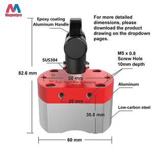 Magnetpro Hefmagneet Met 100 Kg Trekkracht Multifunctionele Schakelaar Magneet Aan/Uit Magneet Voor Vloeistoffiltratie
