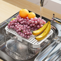 Caja portátil para conservar alimentos, caja de almacenamiento sellada de plástico de calidad alimentaria, caja moderna transparente de doble capa para acampar al aire libre