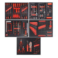 Juego de Herramientas Manuales CRV de 201 Piezas con Bandeja de Almacenamiento EVA, Kit de Herramientas Combinadas Completo para Garaje, Taller, Reparaciones del Hogar
