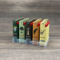 Nouveau Briquet à Flamme et Silex, Rechargeable au Gaz Butane, en Caoutchouc et Métal, avec Impression UV, Personnalisation en Gros pour Cadeaux Publicitaires à Logo Personnalisé
