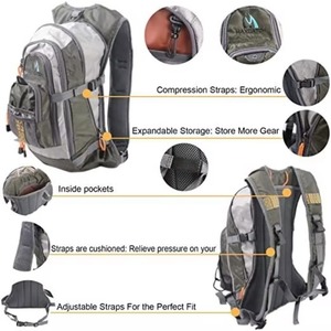 Chaleco de Pesca de Fábrica BSCI, Chaleco/Mochila/Bolsa de Pesca Impermeable, Organizador de Cañas y Carretes de Pesca - Product Image 6