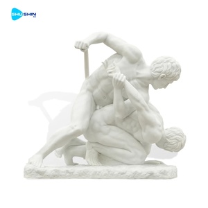 Estatua Clásica de Mármol de los Luchadores Hércules y Anteus, Escultura Mitológica Griega - Product Image 5