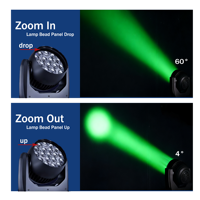 Lampu Efek DJ Profesional 19-LED dengan Layar LED, Mode Aktif Suara, Sempurna untuk Klub Malam, Disko, Bar