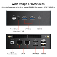 Mini PC para Juegos, AMD Ryzen 9 7940HS, Gráficos Radeon 780M, DDR5, USB4 40Gbps, LAN Dual 2.5G, WiFi 6, BT 5.2, Computadora de Escritorio Pequeña para Juegos
