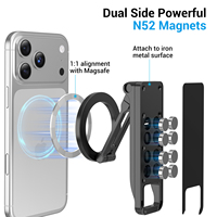 Support de téléphone magnétique YUNKU en alliage d'aluminium, nouvelle version améliorée, rotation à 360°, positionnement réglable de la caméra, support de bureau, support pour selfie