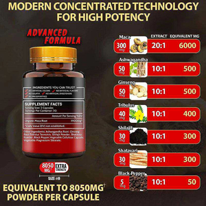 Cápsulas de Raíz de Maca al por Mayor para Hombres Adultos, Suplemento Herbal, Mejora el Rendimiento Masculino, Aumenta la Fuerza, la Resistencia, la Vitalidad y la Energía - Product Image 4
