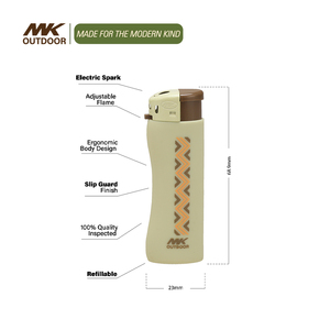 MK بالجملة ولاعة قوس كهربائي عتيق بشعار التخييم تصميم أنبوب جديد مخصص إلكتروني - Product Image 6