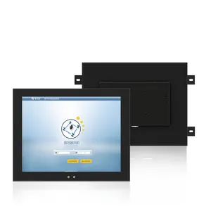 Metal Shell Industrial USB Touch Screen Computer Wall Hanging Monitor with VGA DVI AV TV Output