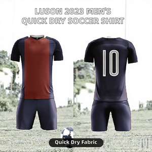 เสื้อฟุตบอลชาย แห้งเร็ว ระบายอากาศได้ดี ชุดแข่งขันแขนสั้น เสื้อซ้อม - Product Image 2