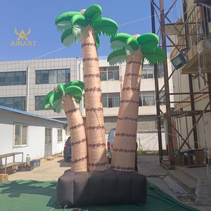 Combinaison de palmiers gonflables style <span class=keywords><strong>vacances</strong></span> en forêt tropicale, ballon gonflable personnalisé en forme de cocotier avec souffleur d'air - Product Image 2