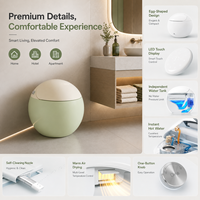 WC intelligent carré de luxe coloré en céramique monobloc avec siphon en P, télécommande, bidet intelligent, personnalisation du logo OEM