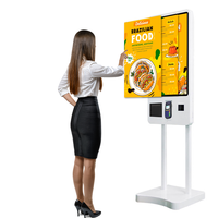 Kiosque de commande mural en libre-service, kiosque de paiement en libre-service, machines d'information en libre-service utilisées dans les restaurants