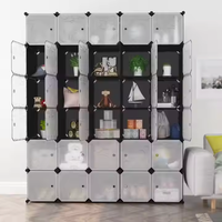 Armoire en Plastique Moderne Amovible en Gros par les Fabricants, Meuble de Rangement Combiné en Plastique DIY pour la Maison