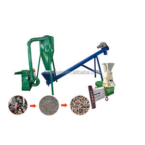 고품질 자동 소형 목재 펠릿 생산 라인 300KG/H 용량 및 목재 분쇄기 포함 - Product Image 1