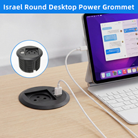 Prise et prise de courant encastrables pour usine avec sortie USB 65W, prise et prise encastrables rondes avec passe-câble
