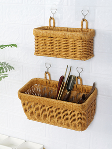 Cesta de flores para colgar en la pared de ratán PP de 1 pieza para decoración del <span class=keywords><strong>hogar</strong></span> y exhibición de plantas - Product Image 6